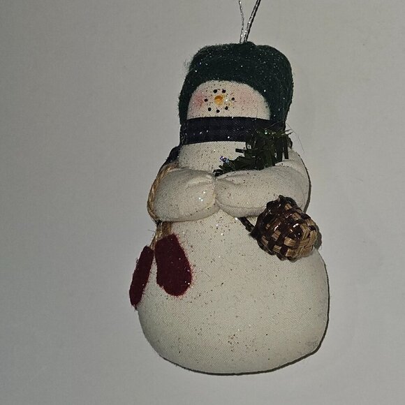 VTG Fabric Snowman Christmas Tree Ornament Collectable Creations 1992 Oregon - Picture 3 of 6